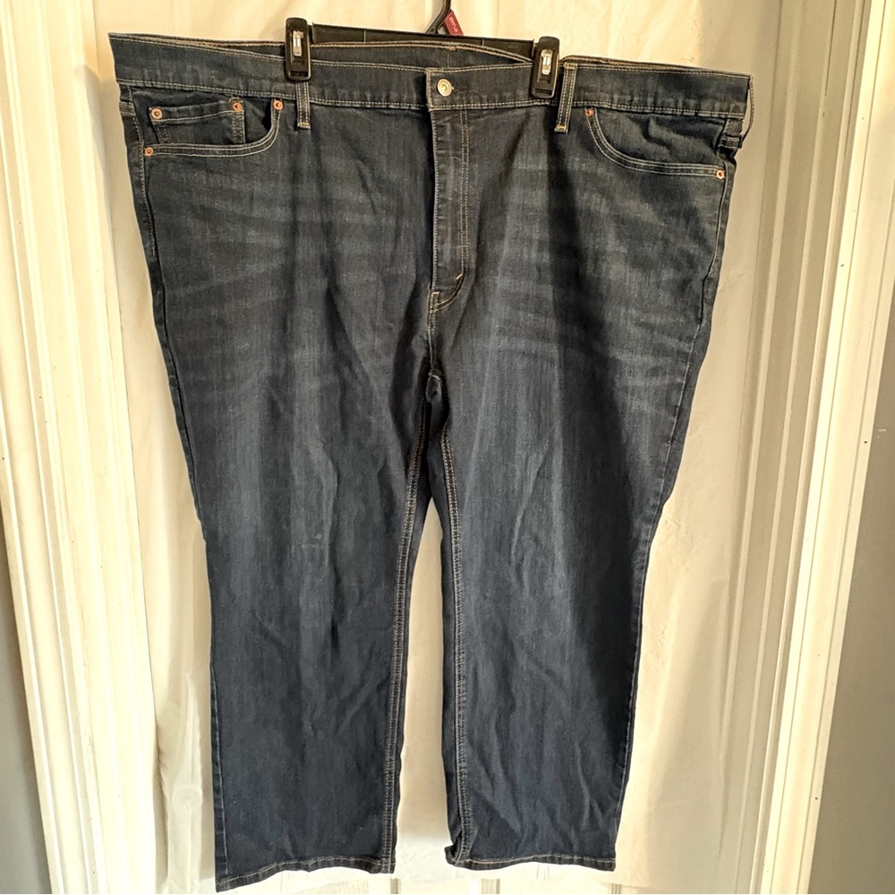 Levi's Mens Sz 52x29 Tapered Leg‎ 541 Jeans Relaxed Fit Dark Wash Blue Cotton